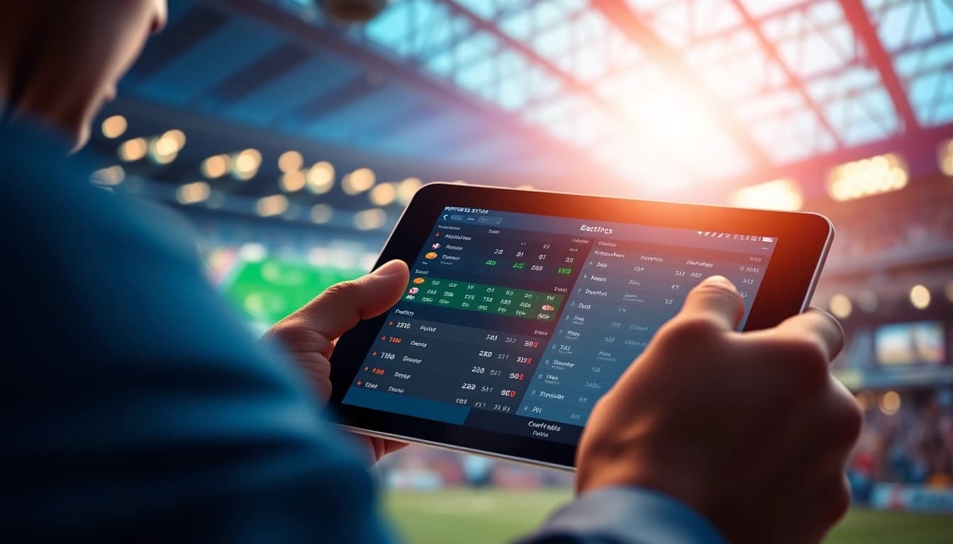 Engaging sports betting scene with JSB Sports Betting Namibia registration interface and vibrant activity.