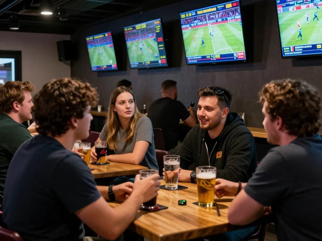 Experience five88 link excitement while betting at a live sports bar with engaged patrons