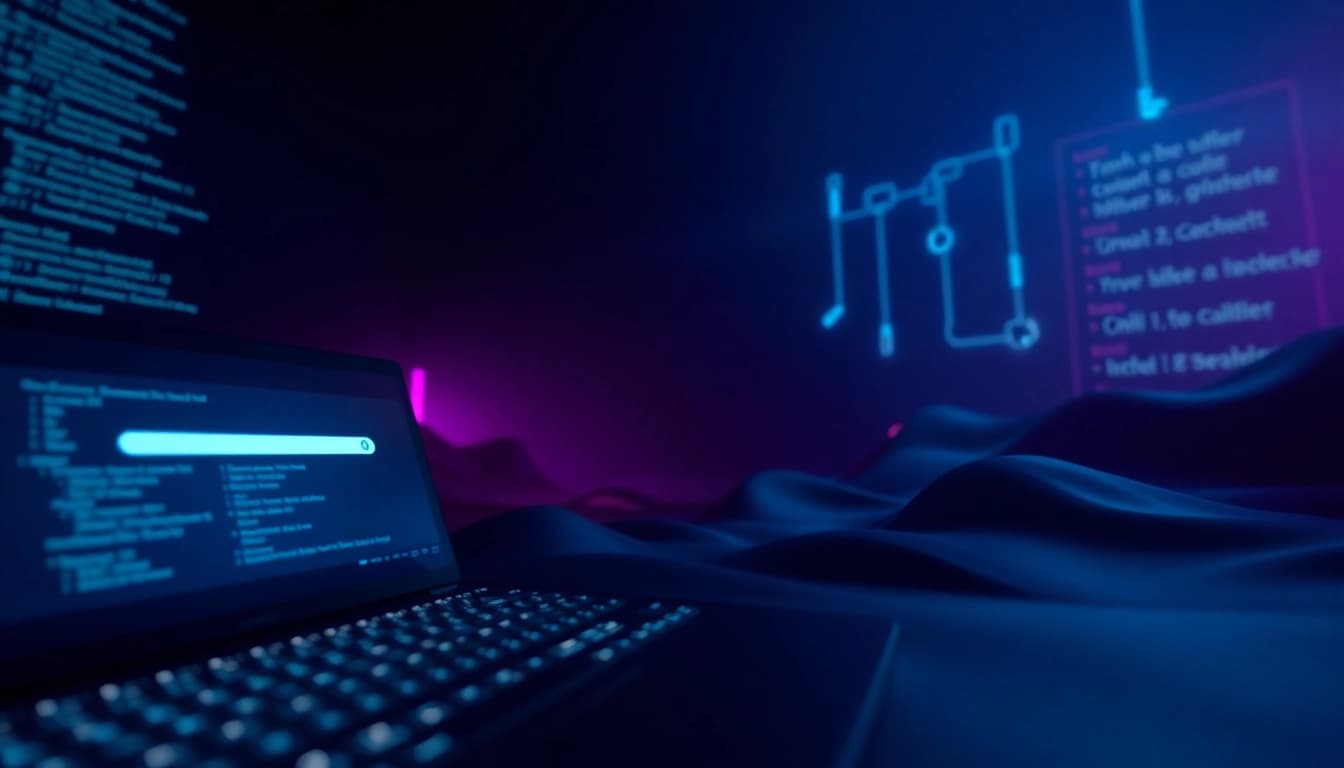 The Hidden Wiki's mysterious digital landscape showcases .onion URLs in a cool, dark-toned environment, inviting exploration.