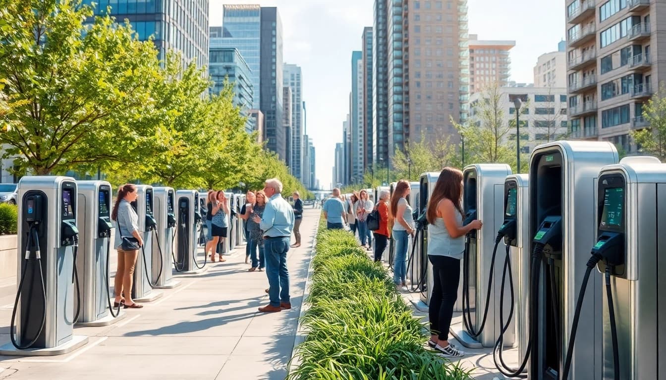 Discover EV charging news at a modern charging station showcasing innovative technology.