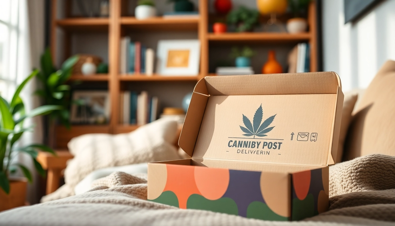 Receive premium quality weed by post in an inviting home environment with elegant packaging.