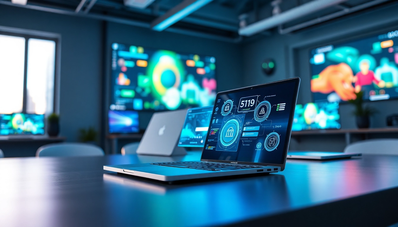 Showcasing Technology in a modern workspace with innovative tools and bright lighting.