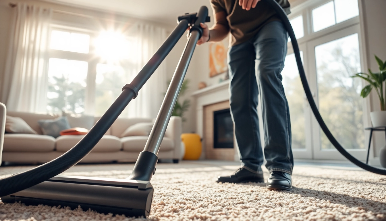 Expert carpet cleaning roseville ca technician in action, revitalizing a home interior.