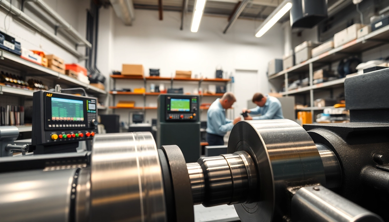 Chiheng Custom CNC Machining workshop showcasing skilled technicians working on precise metal parts.
