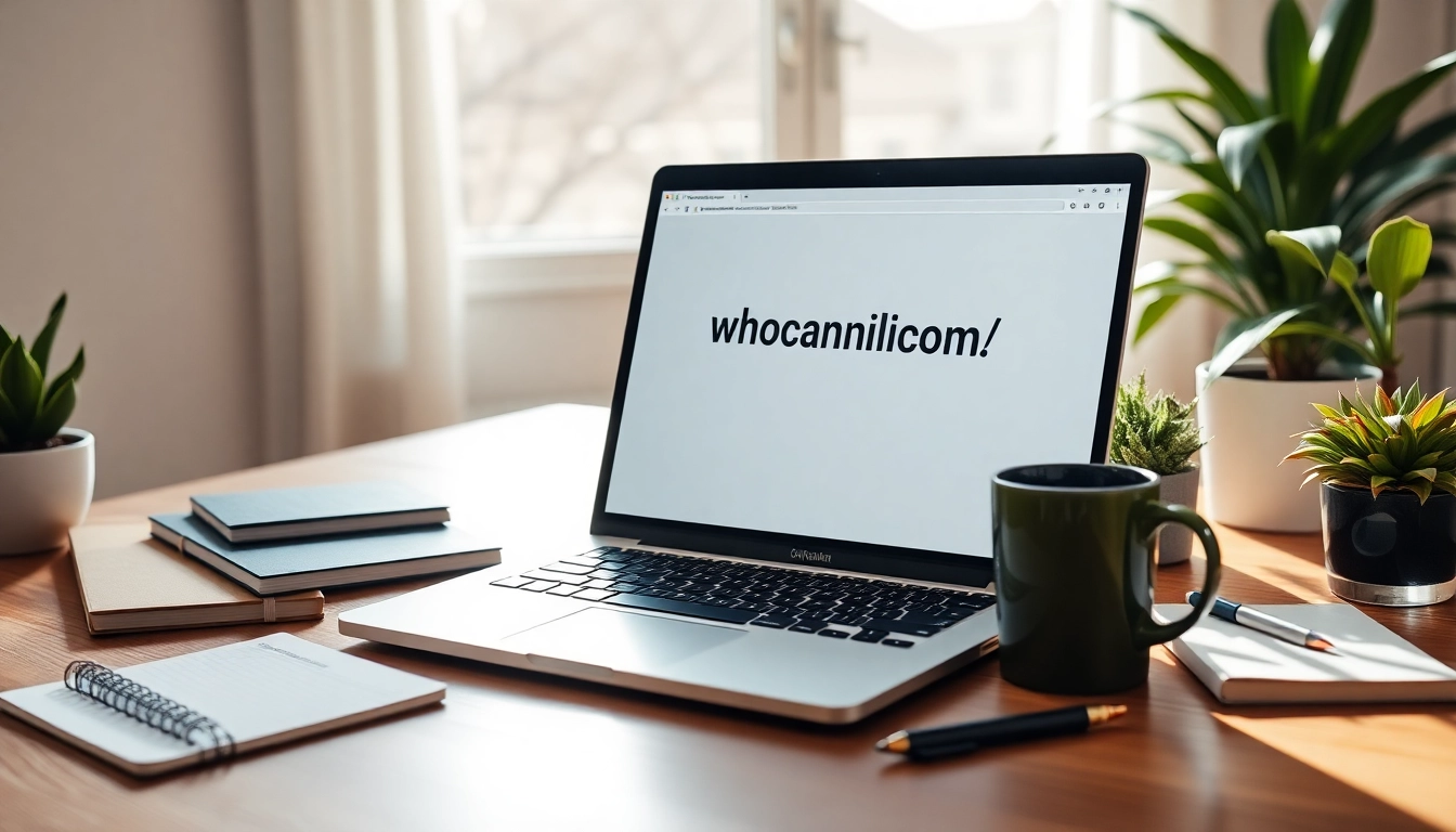 Engage with insightful content on https://whocanonline.com showcasing a professional workspace.