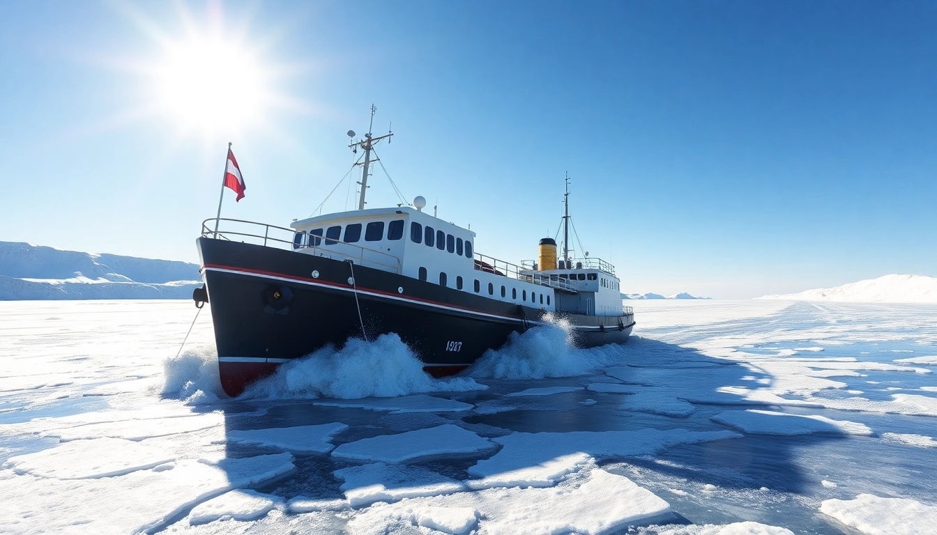 Understanding the break the ice origin through a ship navigating frozen waters.