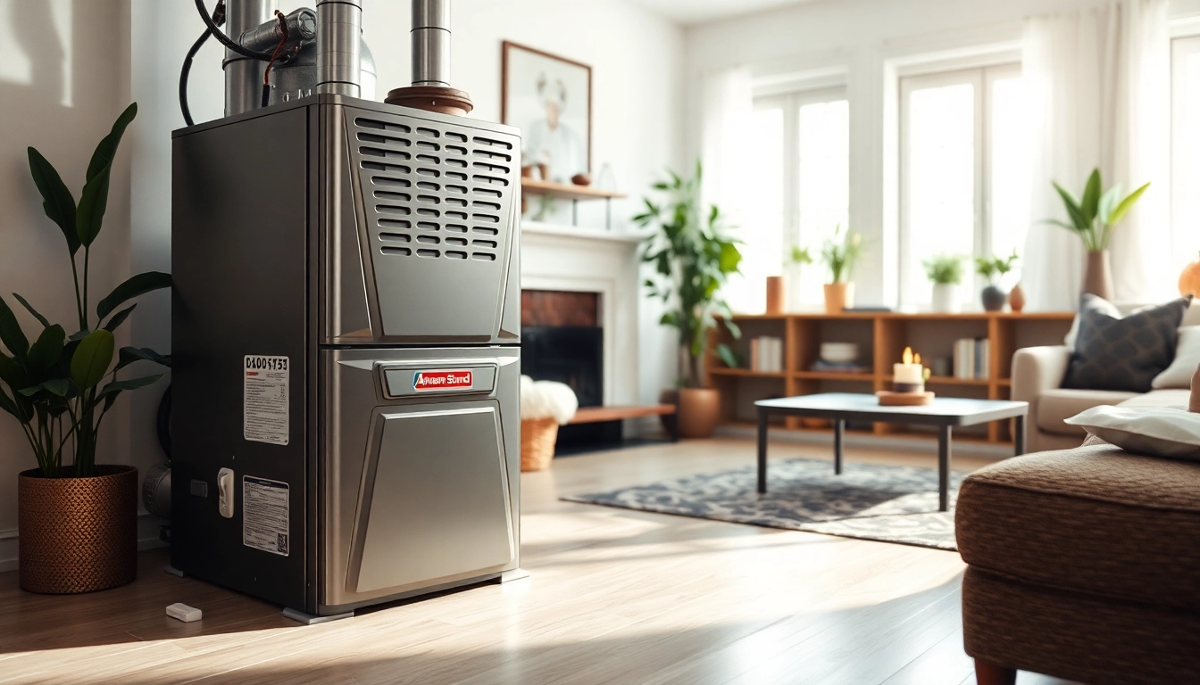 Showcase of an American Standard furnace Canada in a modern home setting with bright lighting.