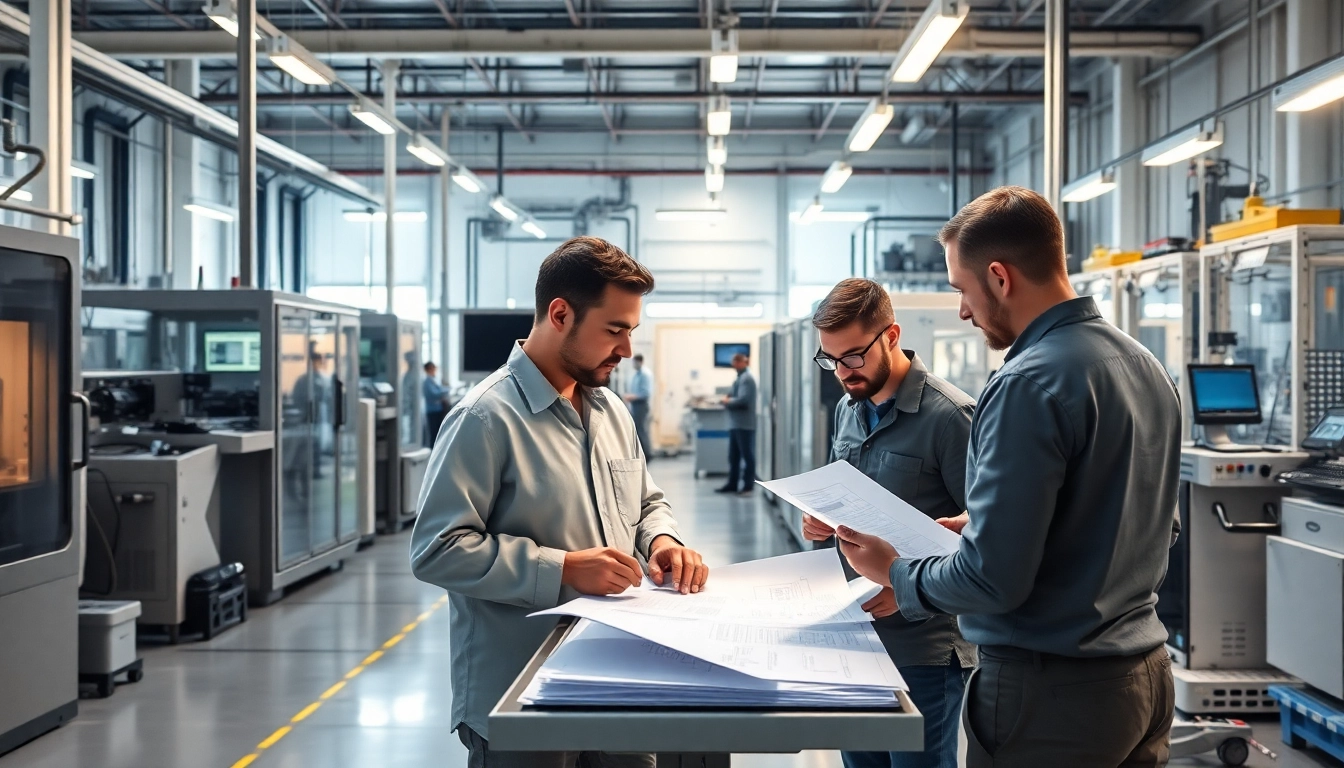 Engineers collaborating in a high-tech environment for fab u tech industries.