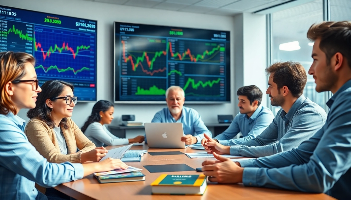 Engaged learners at the premier trading institute in Kerala, collaborating and mastering stock trading skills.