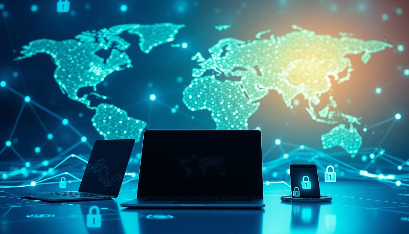 快连下载: A visual representation of global network connections and secure data access for users worldwide.