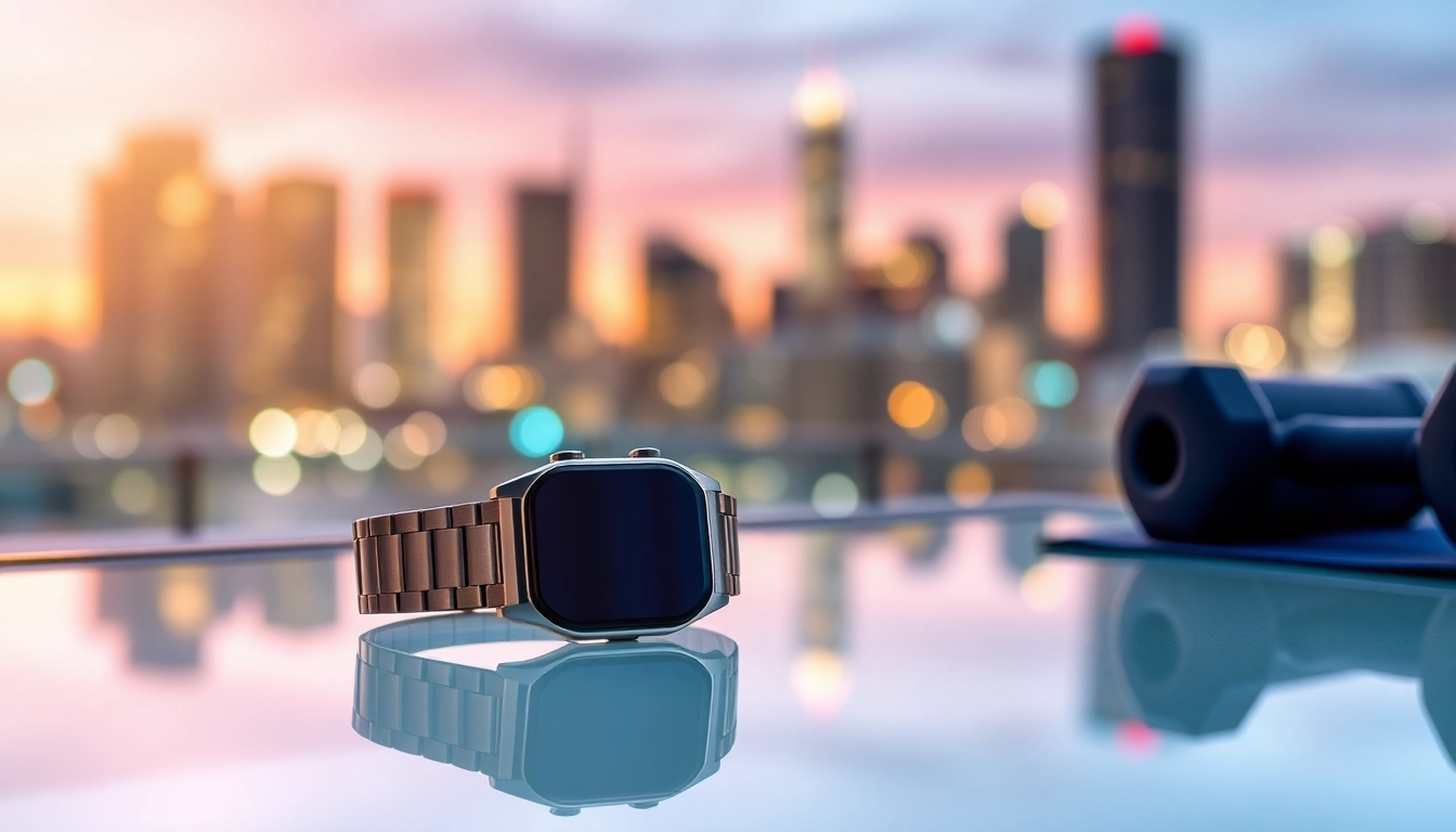 Showcasing a sleek Ringconn smartwatch on a vibrant surface, emphasizing modern fitness technology.