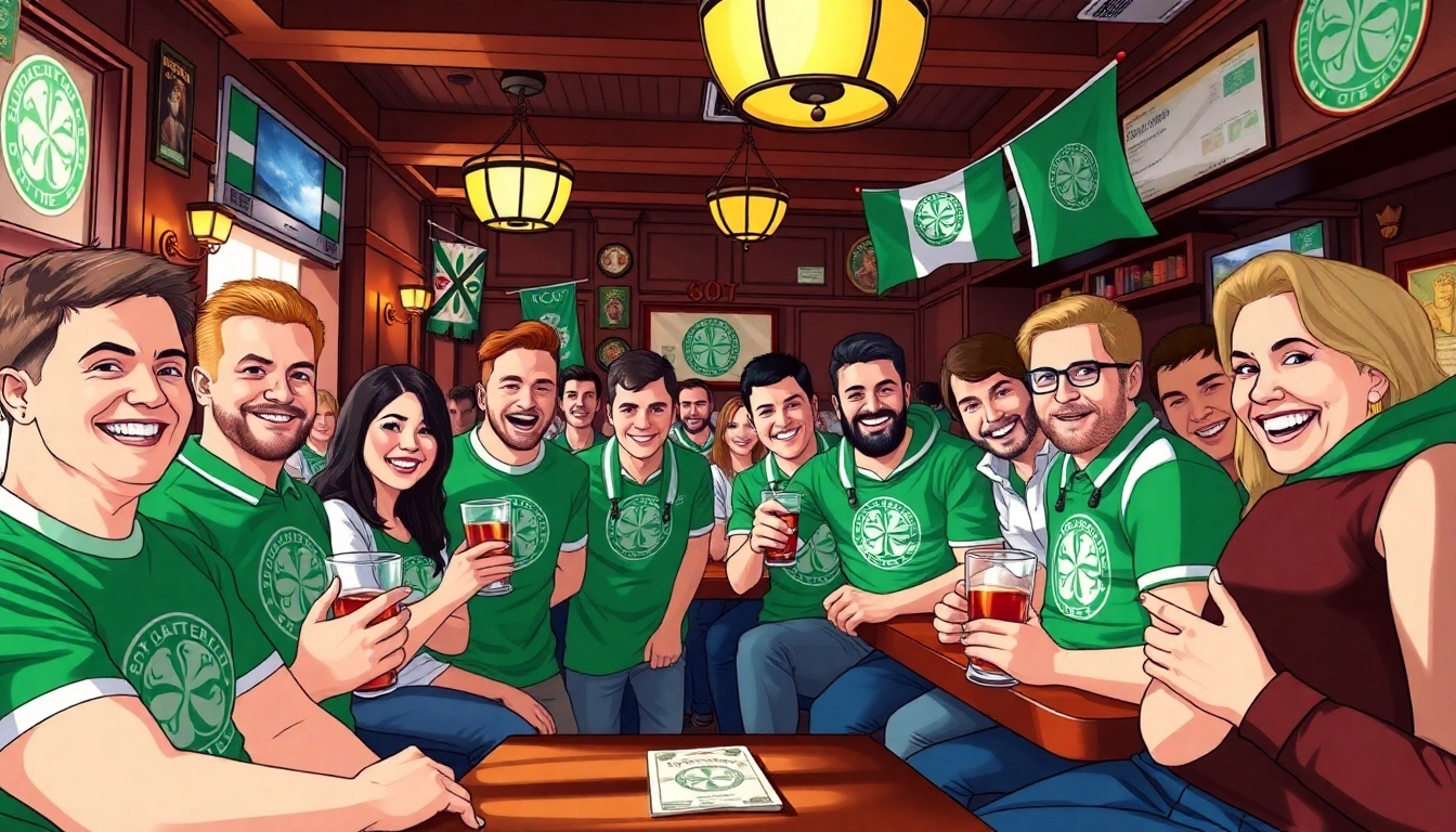Mitglieder des csc hamburg genießen eine lebhafte Atmosphäre in einem Pub.