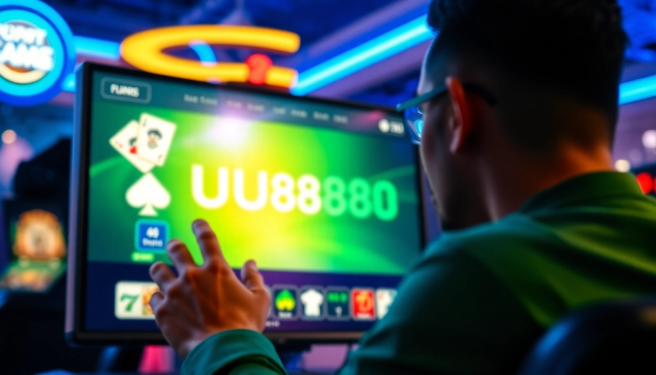 UU88 online gaming interface with vibrant colors and engaging atmosphere.