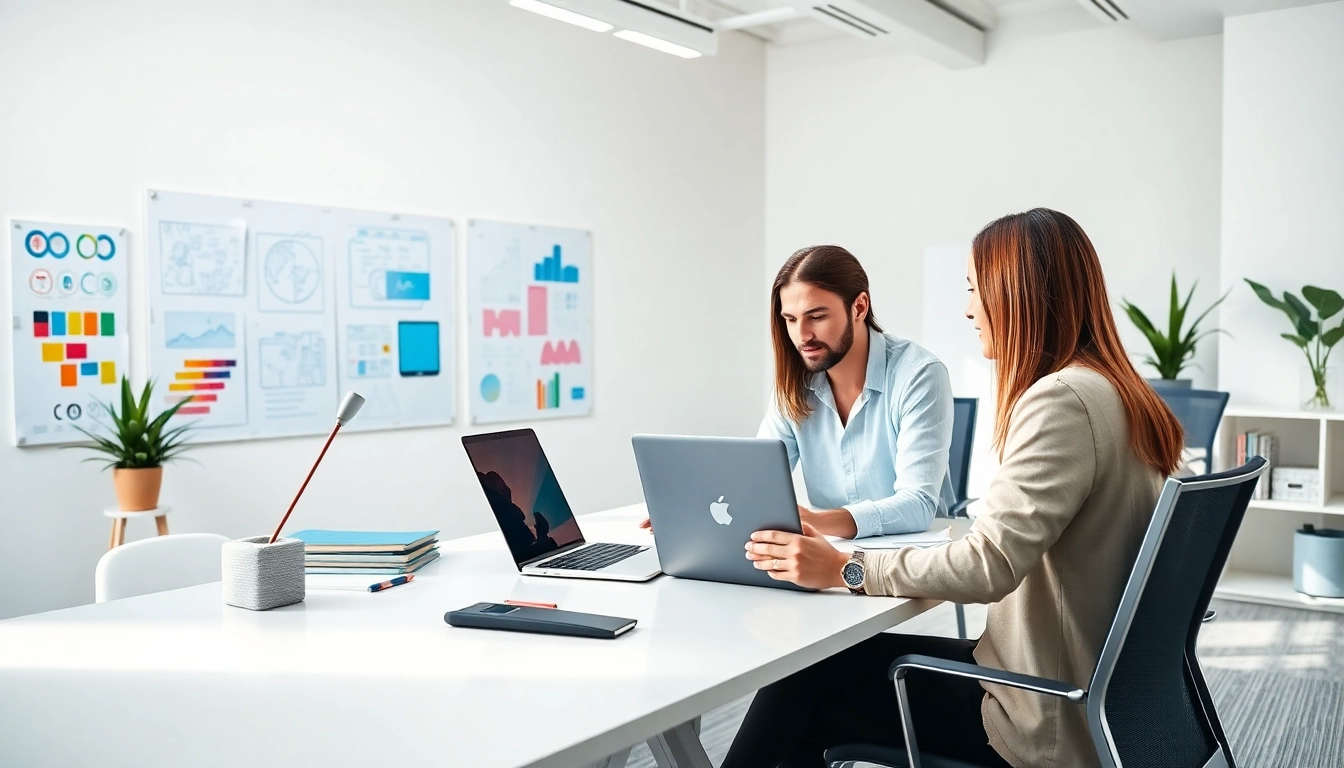 Creating innovative Website Design Hereford in a modern office environment.