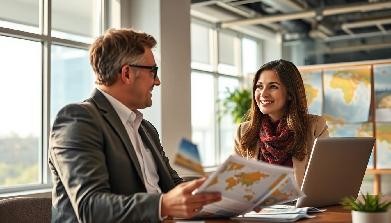 Travel insurance consultation highlighting personalized service and expert advice.