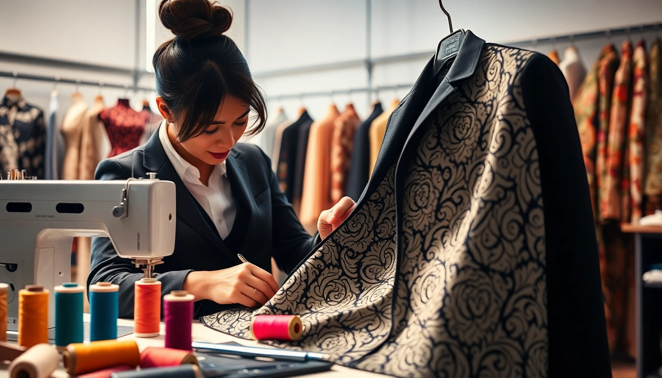 Expert alterations in Nashville TN showcase a tailor at work in a bright, inviting workshop.