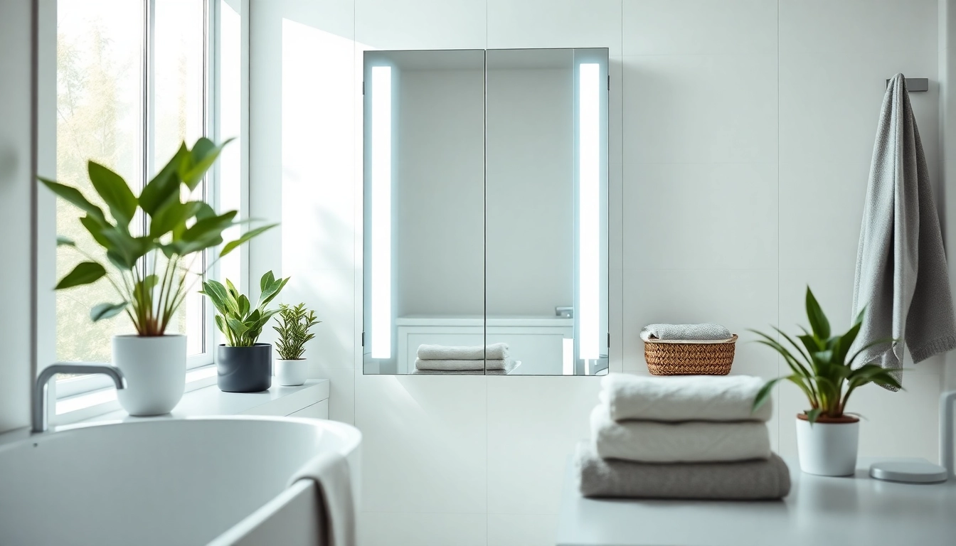 Erleben Sie den modernen sonni Spiegenschrank mit LED-Beleuchtung und stilvollem Design.