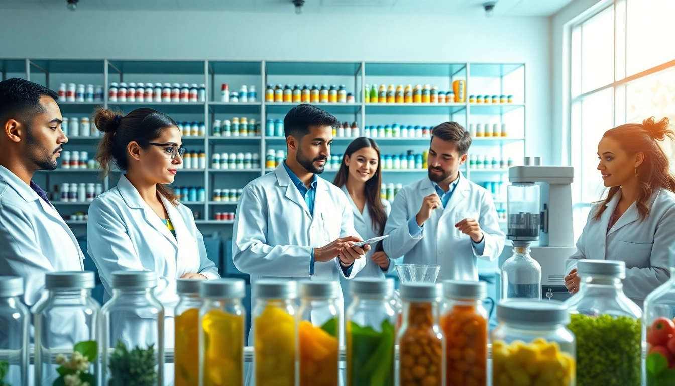 private label supplement manufacturer uk showcasing scientists at work in a lab setting