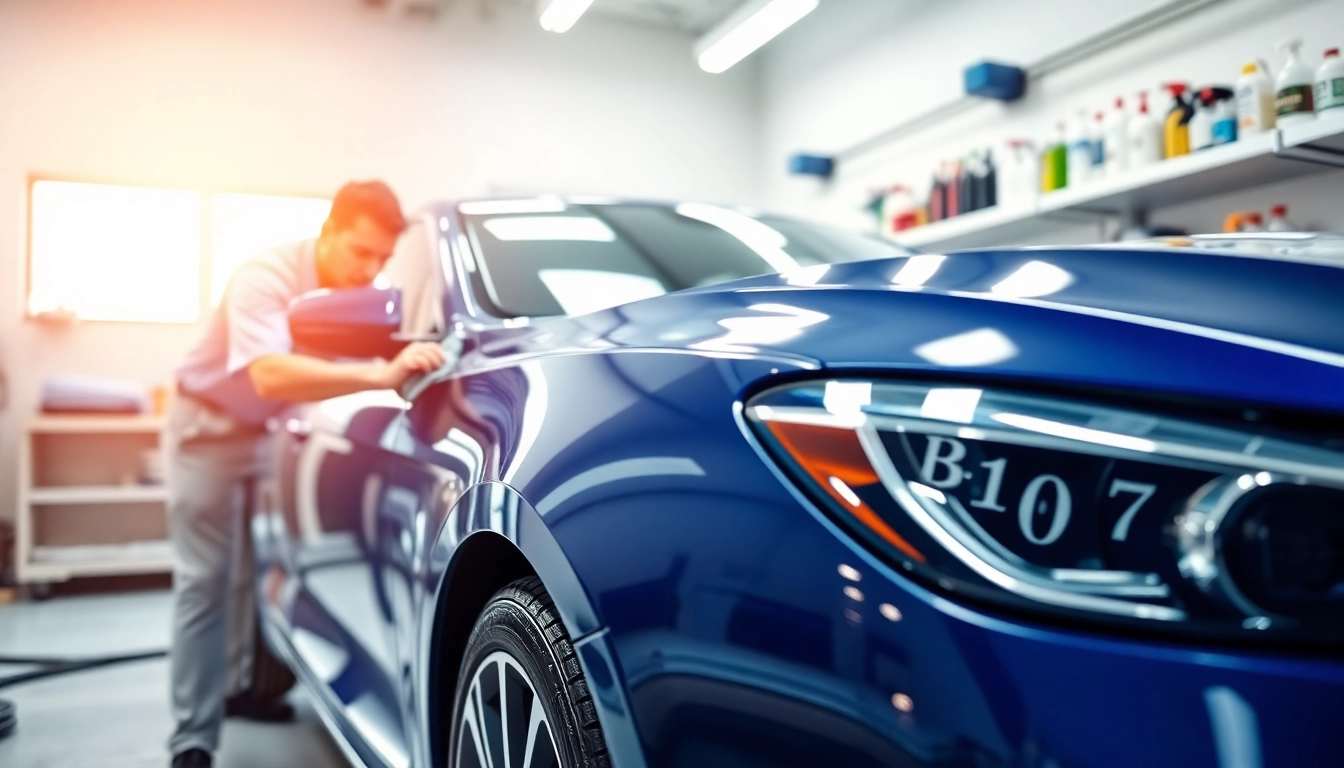 Experience the best car detailing Chattanooga TN illustrated with professional techniques in a bright garage.