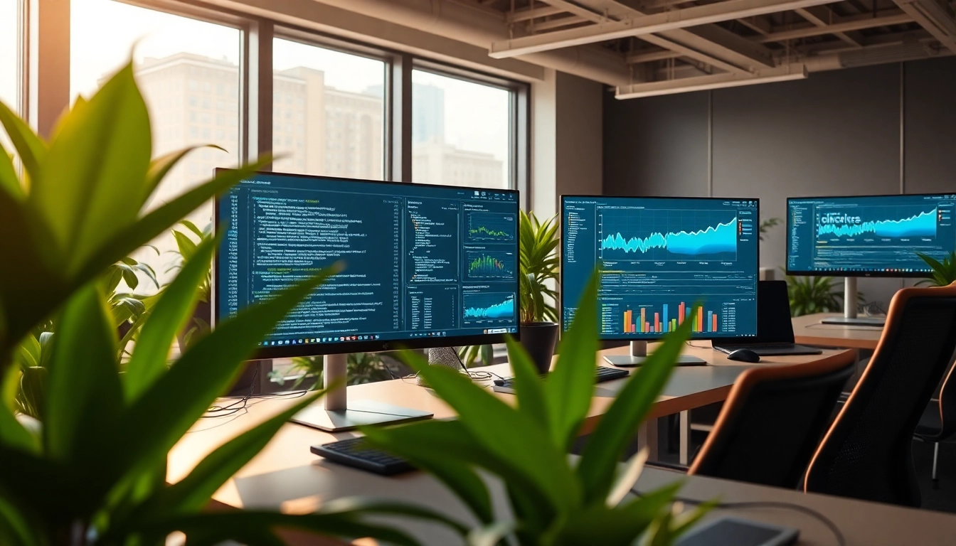 Enhance your AI testing experience with https://benchbot.ai in a modern office environment.