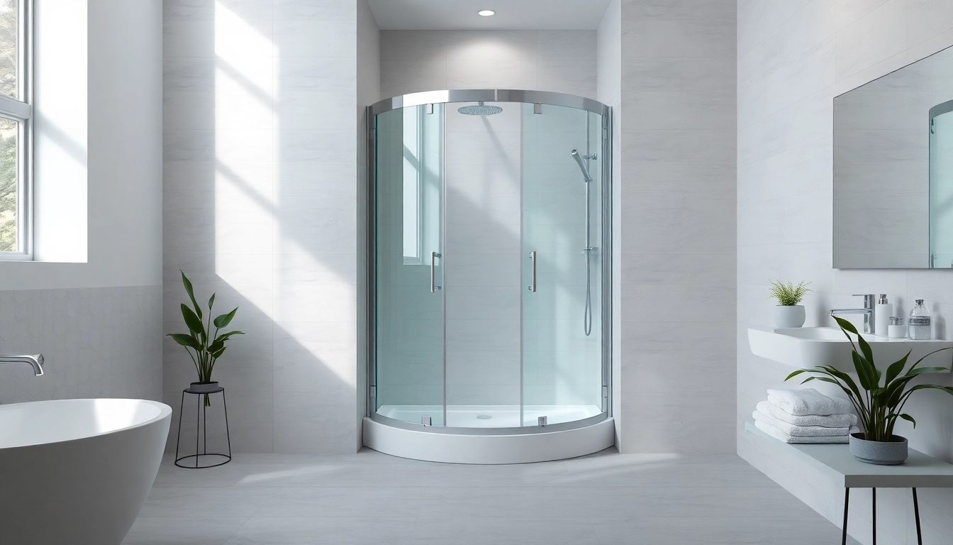 Moderne duschkabine 80x80 eckeinstieg in stilvollem Badezimmer-Design zeigen.
