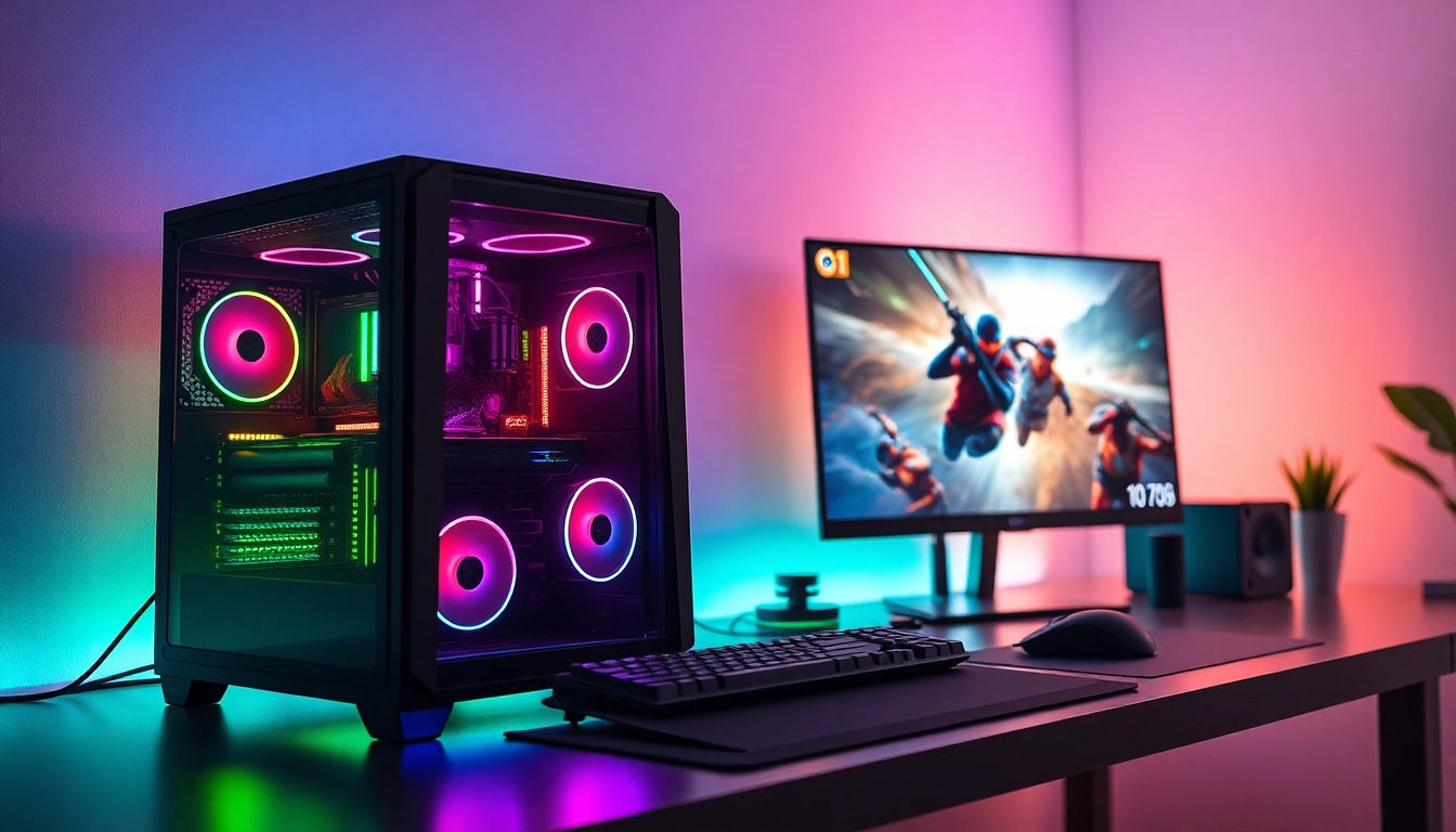 Gaming-PC verkaufen mit modernem Setup und lebendiger RGB-Beleuchtung