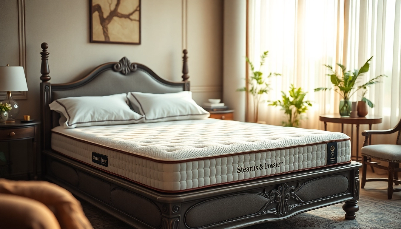 Experience unmatched comfort with the stearns & foster estate mattress in a luxurious setting.