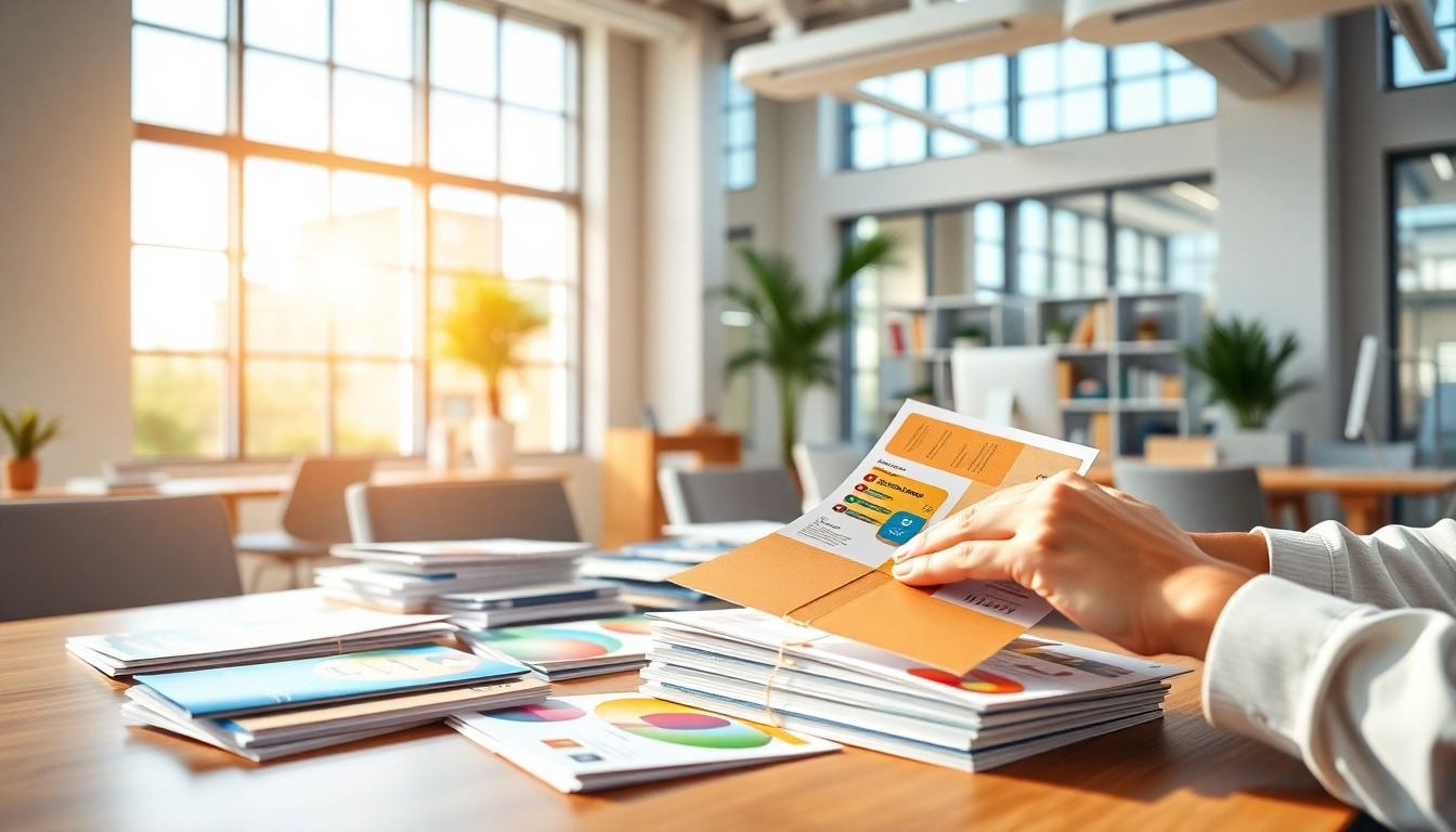 Engaging display of Atlas Direct Mail materials reflecting vibrant marketing strategies.