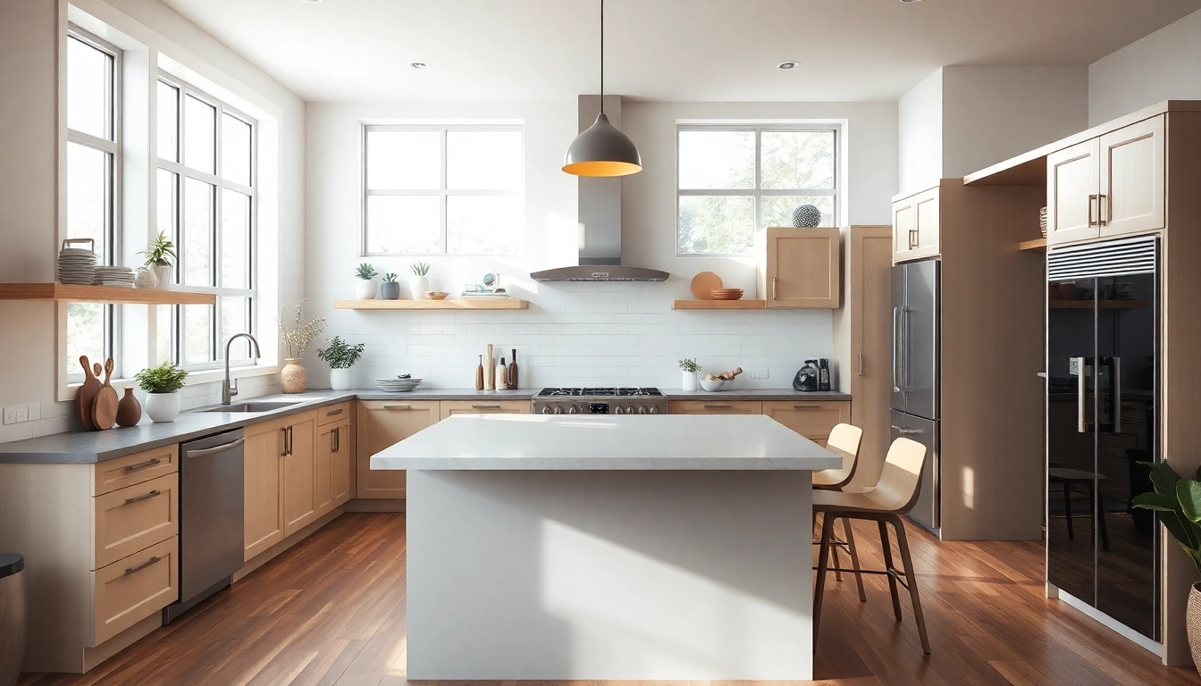 Modern kitchen home renovation demonstrating style and comfort in an open space.