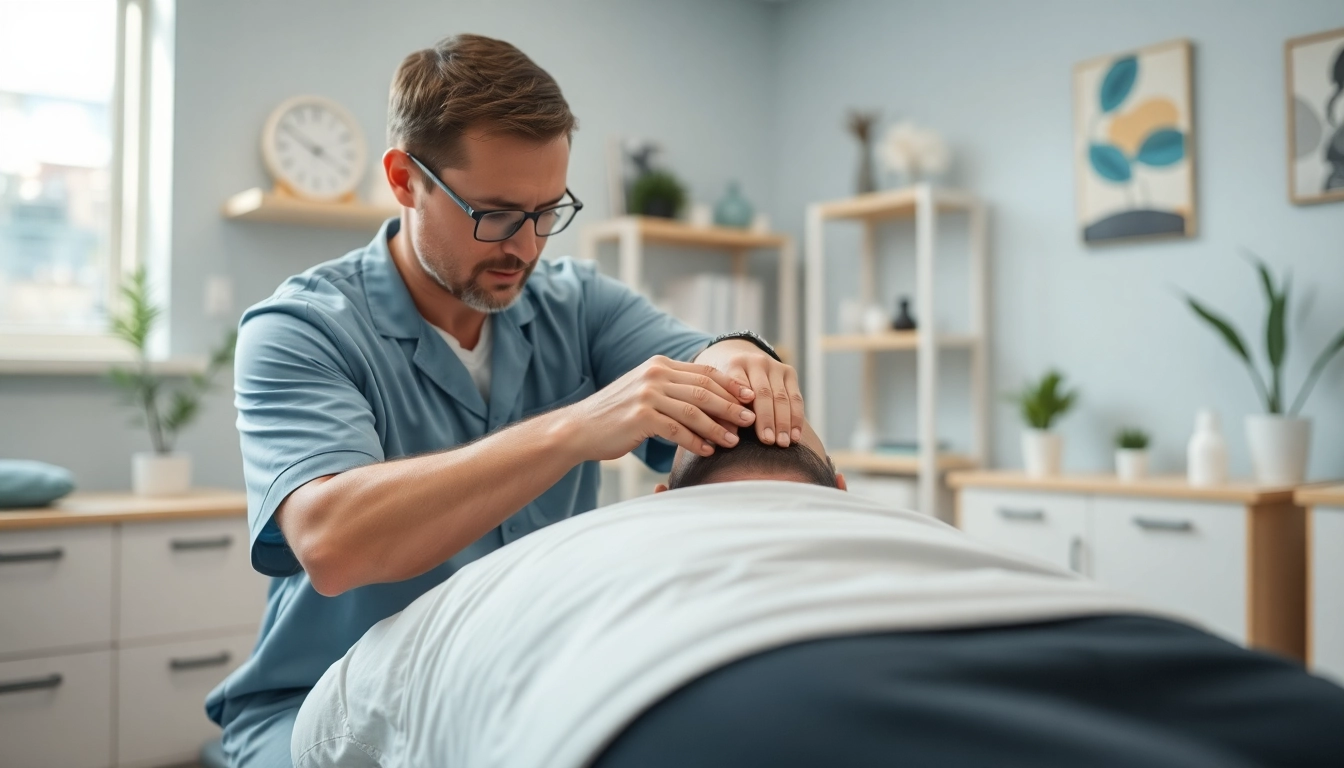 Chiropraktik Stuttgart: Chiropractor adjusts a patient's spine for enhanced mobility and well-being.