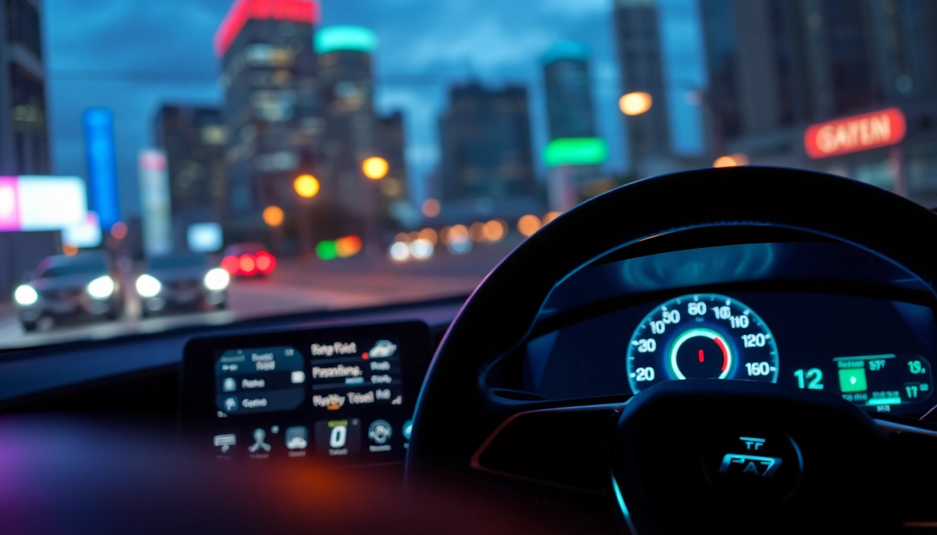 Engaging visualization of advanced car tech at https://car-hack-world.com, featuring futuristic dashboard elements.