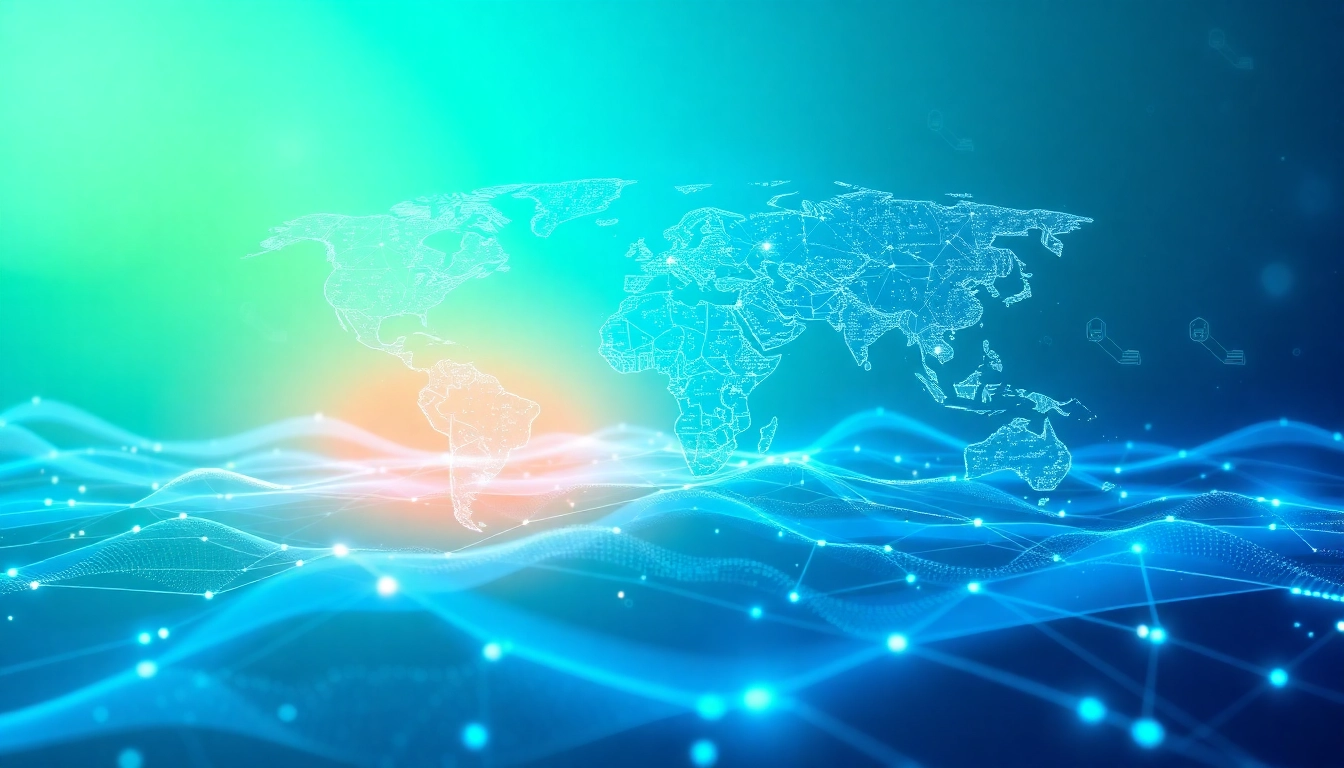 快连官网's advanced network acceleration and privacy protection services depicted in a digital landscape.