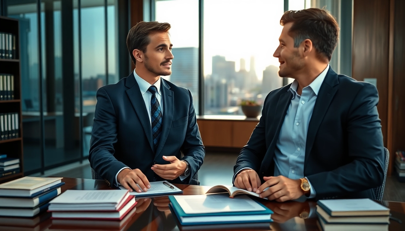 Atlanta Injury Lawyers providing expert legal consultation in an office setting.