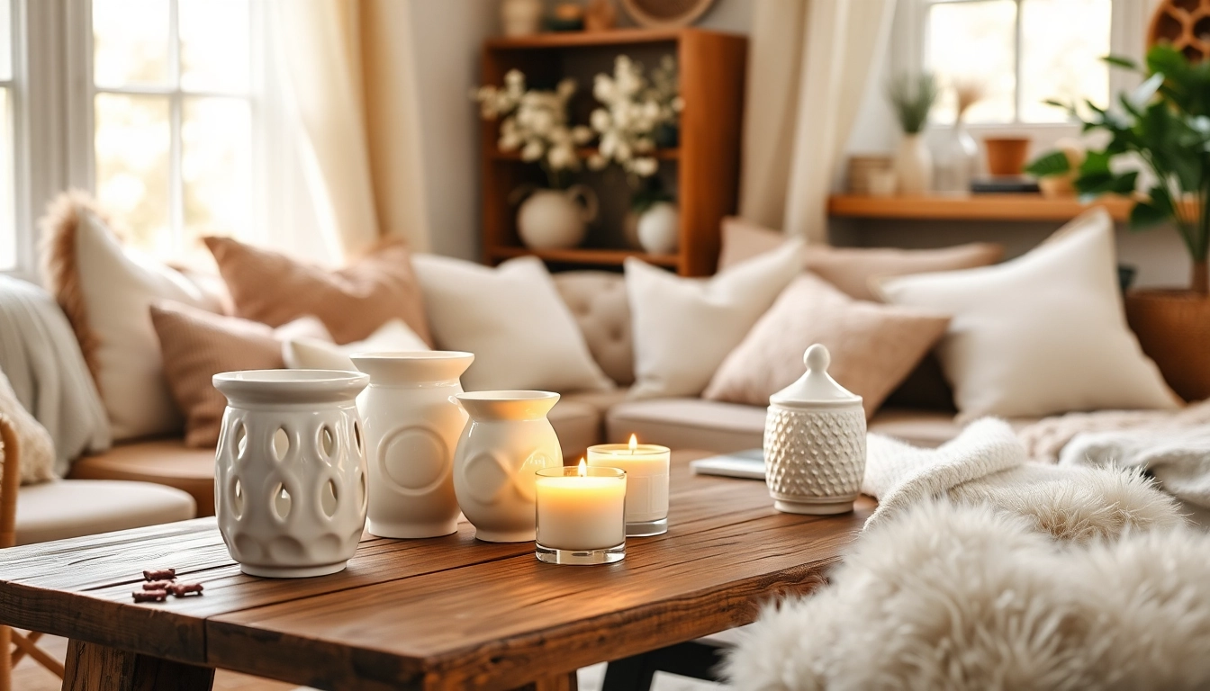 Showcasing elegant wax warmers from https://www.scentswarmers.com in a stylish home setting.