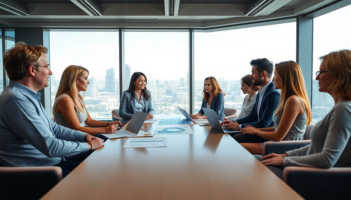 Engaged professionals at https://www.shiverhamilton.com collaborating in a bright office setting.