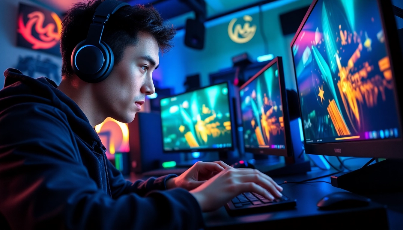 Masuk pada naga303 login daftar dengan fokus pemain game profesional di latar dinamis.