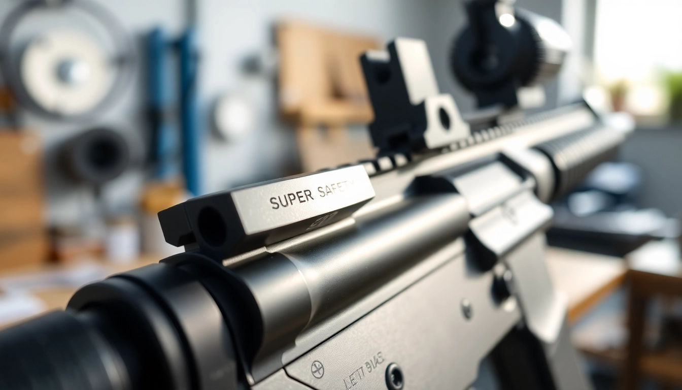 Explore the precision design of a super safety trigger mounted on an AR-15 rifle.