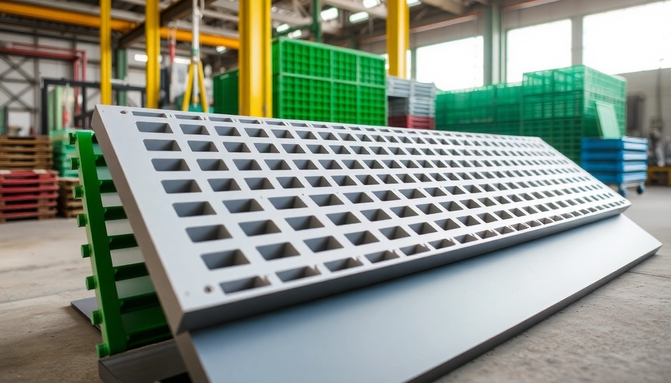 GRP Grating Supplier showcasing durable grating panels in an industrial setup.
