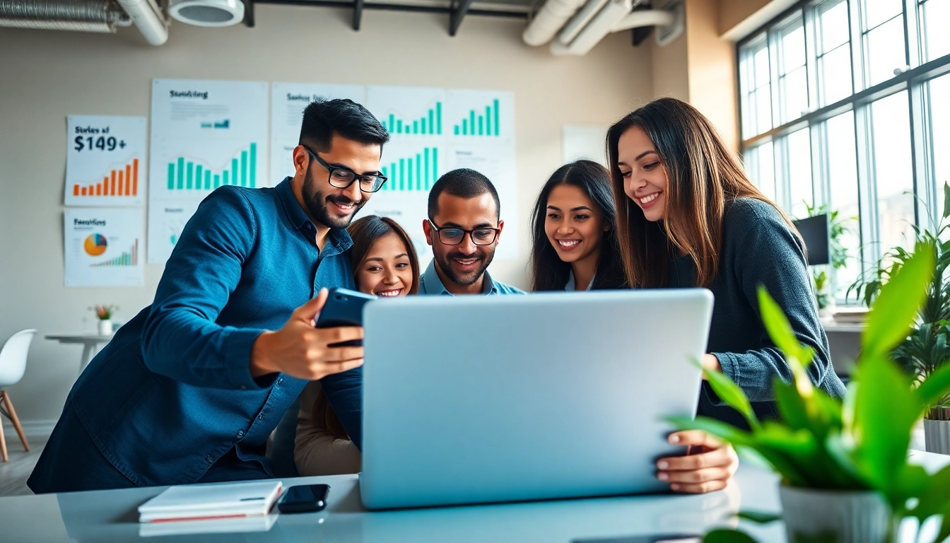Marketing strategy session at https://www.fire85.com with a diverse team analyzing data.