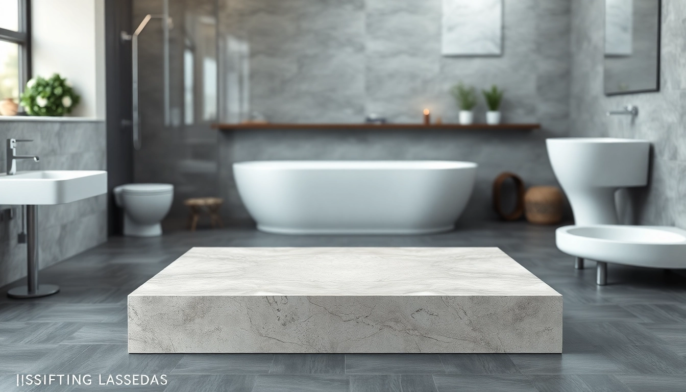 Installazione di un piatto doccia moderno in un bagno elegante con rifiniture di design.