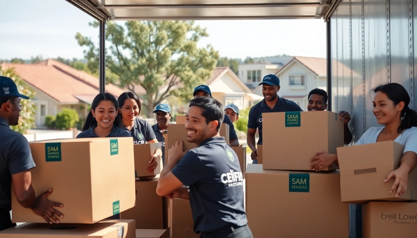 Movers in Vinice efficiently loading boxes, showcasing teamwork and professional service.