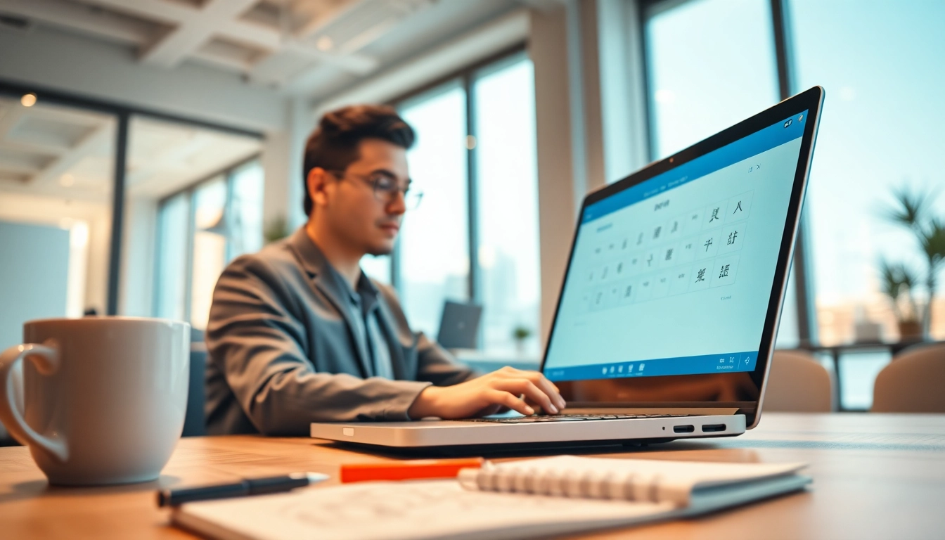 Experience efficient communication with the搜狗拼音输入法 showcased on a modern laptop.