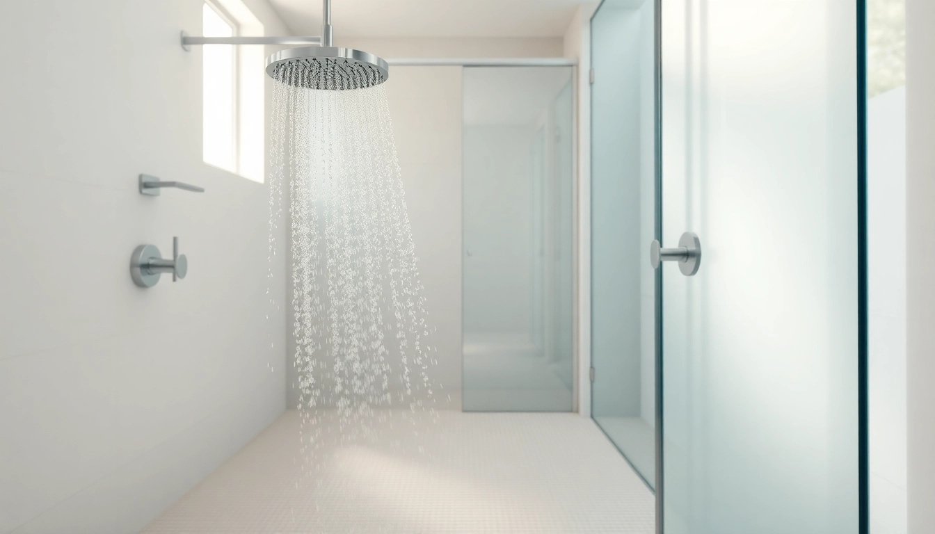 Experience elegant showers Australia with a luxurious bathroom featuring sleek fixtures.