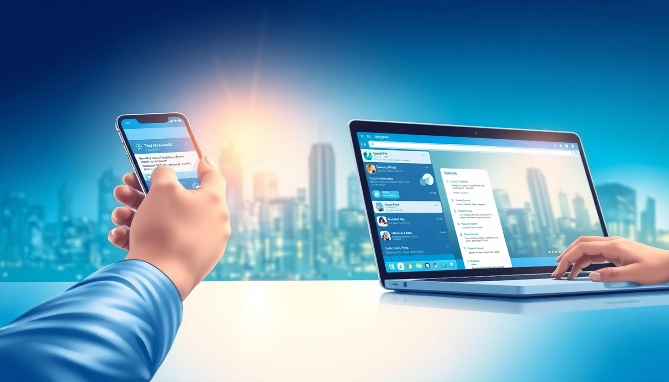 Engage with the unique features of Telegram中文版 showcased on various devices.