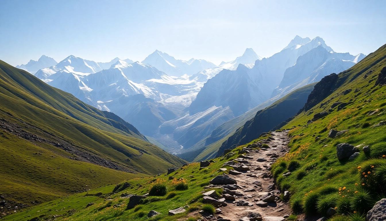 Embark on the Goechala trek, showcasing the majestic Kanchenjunga and vibrant alpine meadows.