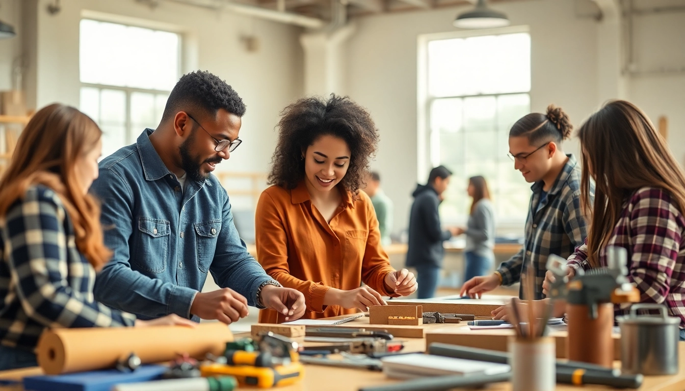 Engage with apprenticeship programs in a dynamic workshop environment, showcasing mentorship and hands-on learning.