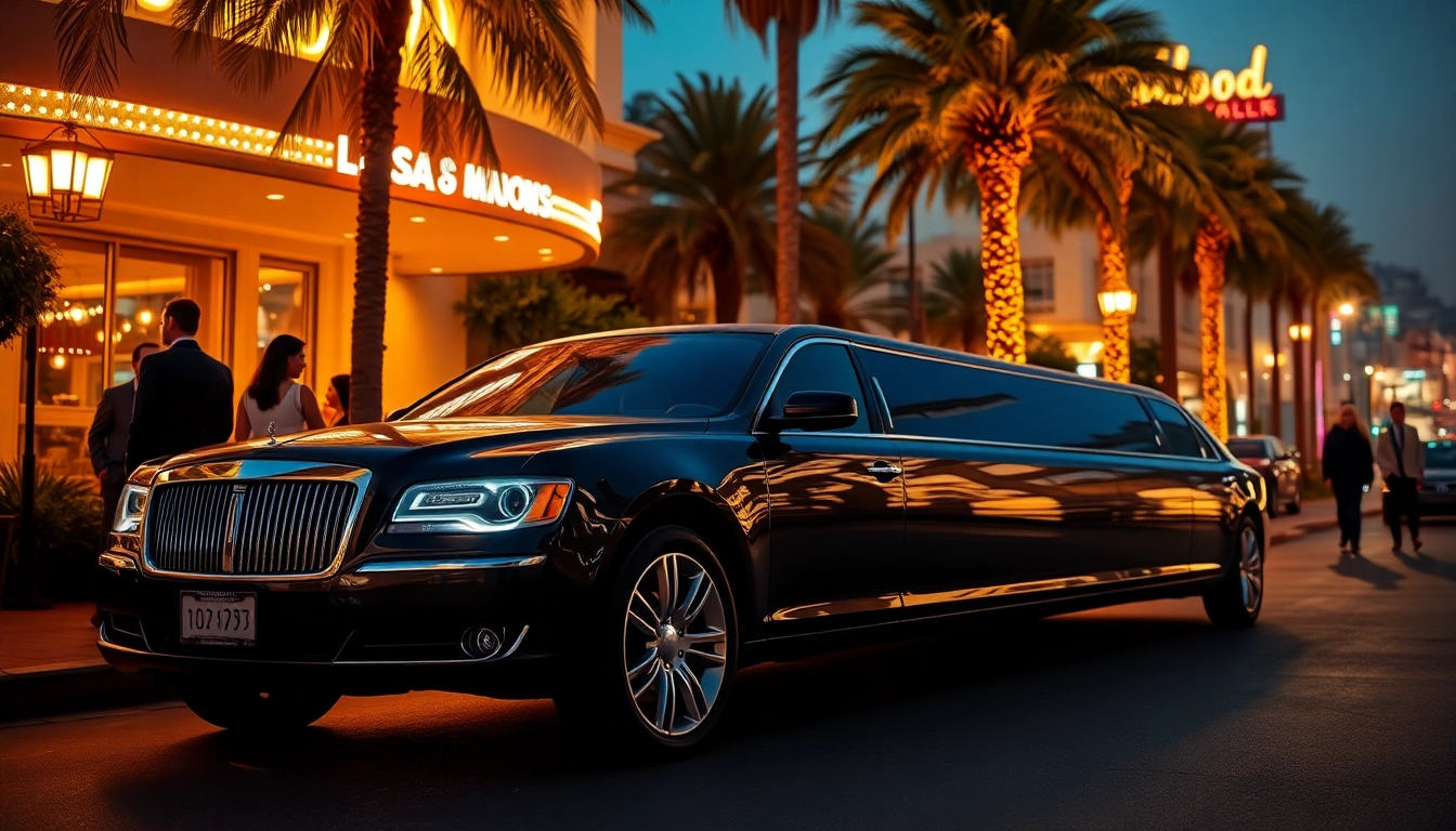 Experience top-tier LA Limo service with a luxurious stretch limousine in vibrant Hollywood.