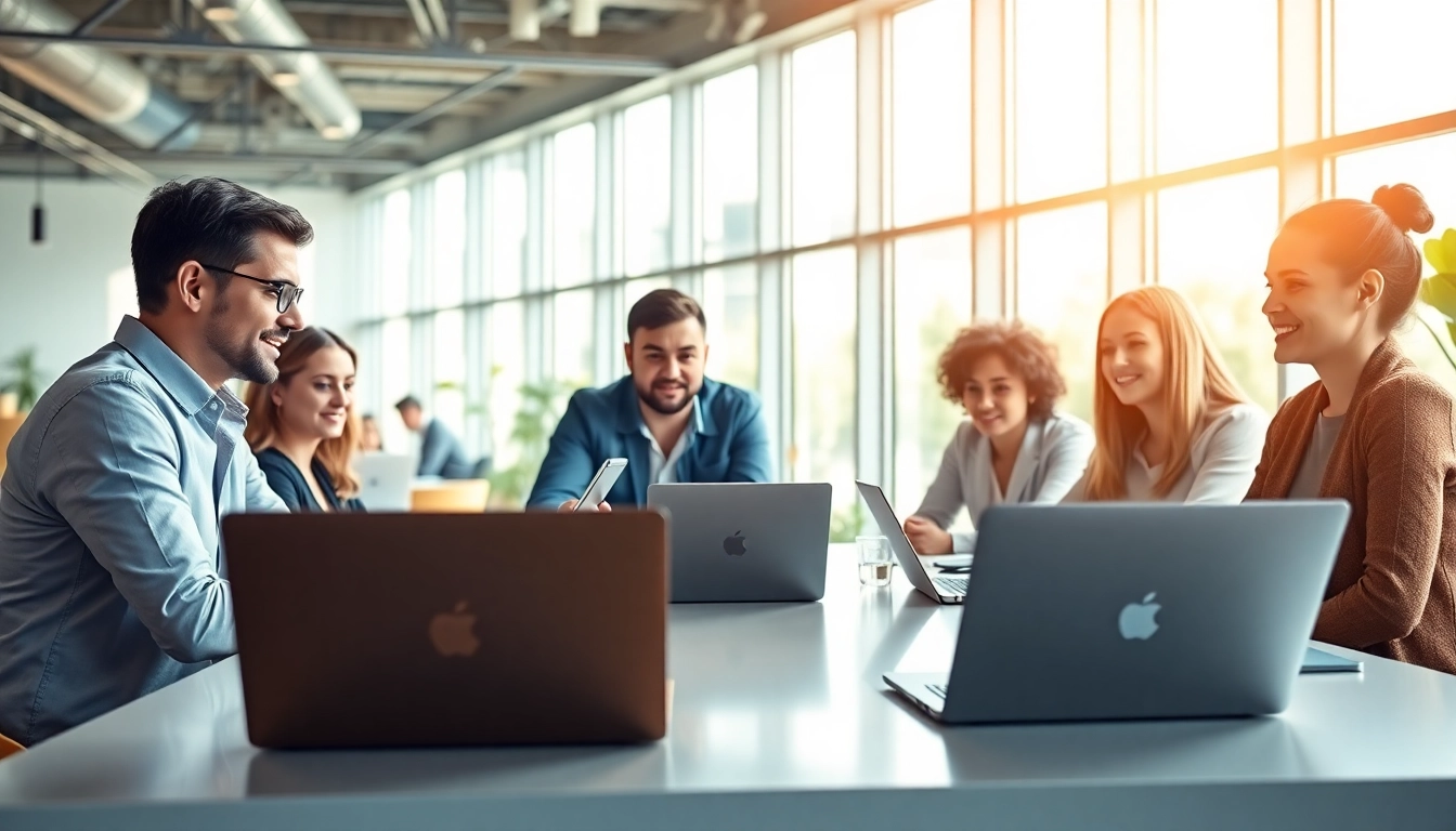 Collaborative digital marketing strategy development at https://press.farm showcasing diverse professionals.