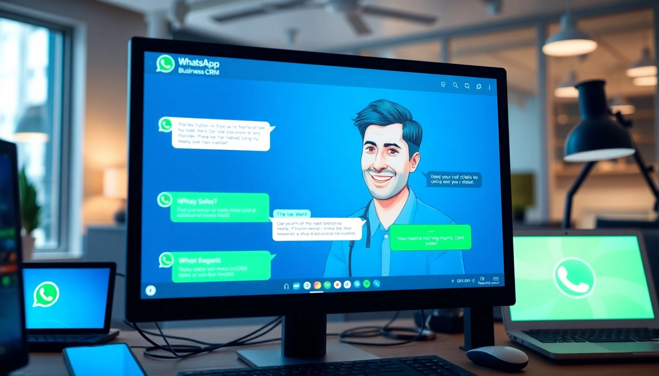 Engage with customers effectively using https://whatalker.com, highlighting a professional WhatsApp Business CRM interface.