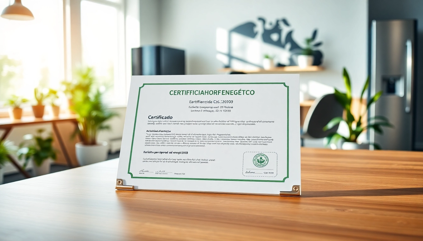 Certificado Ahorro Energético en un entorno de oficina eficiente y profesional